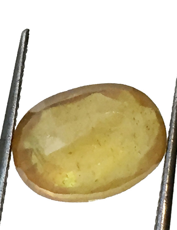5.13 ct/5.65 ratti Natural Certified Bangkok Pukhraj/Yellow Sapphire